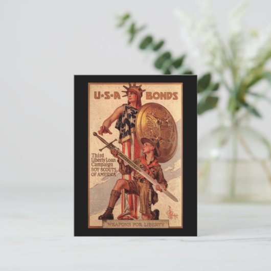 Amerikaanse obligaties Briefkaart (Staand voorkant)