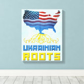 Amerikaanse Oekraïense Roots Canvas Print (Insitu (Houten vloer))