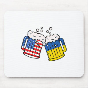Amerikaanse Oekraïense Vlag Bier Mok Oekraïense Er Muismat