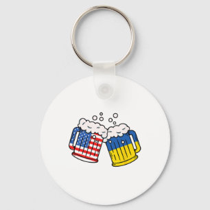 Amerikaanse Oekraïense Vlag Bier Mok Oekraïense Er Sleutelhanger