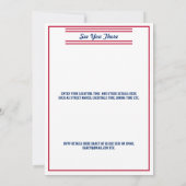 Amerikaanse of staatsgezinshereniging Red White Bl Save The Date (Achterkant)