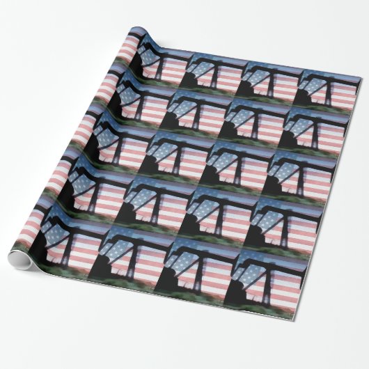 Amerikaanse olie cadeaupapier (Uitgerold)