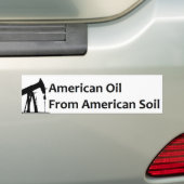 Amerikaanse olie uit Amerikaanse bodem Bumpersticker (Op auto)