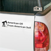 Amerikaanse olie uit Amerikaanse bodem Bumpersticker (Op Truck)