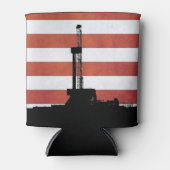 Amerikaanse olie van Amerikaanse bodem Blikjeskoeler (Voorkant)