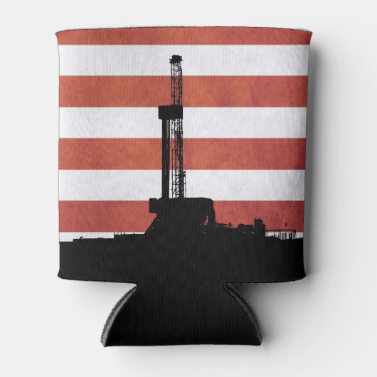 Amerikaanse olie van Amerikaanse bodem Blikjeskoeler (Voorkant)