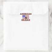 Amerikaanse olieman, olieveld Sticker, olieplatfor Ronde Sticker (Tas)