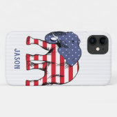 Amerikaanse olifant Case-Mate iPhone case (Achterkant (horizontaal))
