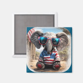 Amerikaanse Olifant Magneet (Voorkant / Achterkant)