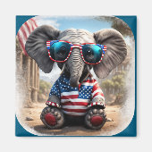 Amerikaanse Olifant Magneet (Voorkant)