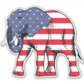 Amerikaanse olifant sticker (Voorkant)