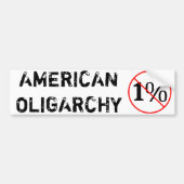 Amerikaanse oligarchie: NO op de 1% Bumpersticker (Voorkant)