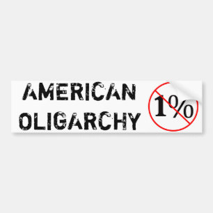 Amerikaanse oligarchie: NO op de 1% Bumpersticker