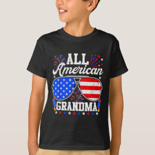 Amerikaanse oma 4 juli zonnebril familie t-shirt