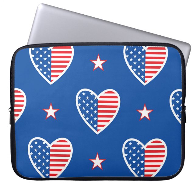 Amerikaanse Onafhankelijkheid: Patriottisch  Patro Laptop Sleeve (Voorkant)