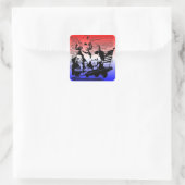 Amerikaanse Onafhankelijkheidsdag, 4 juli Vierkante Sticker (Tas)