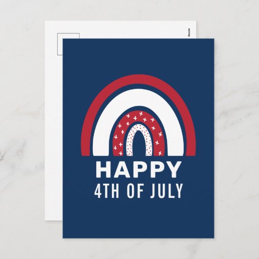 Amerikaanse Onafhankelijkheidsdag 4e juli Amerikaa Feestdagenkaart (Voorkant / Achterkant)