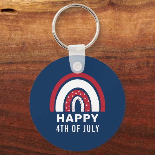 Amerikaanse Onafhankelijkheidsdag 4e juli Amerikaa Sleutelhanger (Voorkant)