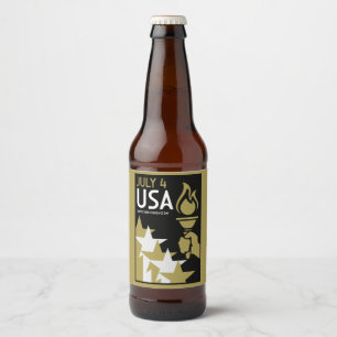 Amerikaanse Onafhankelijkheidsdag Bier Etiket