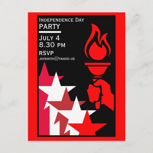 Amerikaanse Onafhankelijkheidsdag Briefkaart (Voorkant)