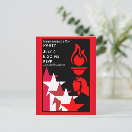 Amerikaanse Onafhankelijkheidsdag Briefkaart (Staand voorkant)