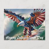 Amerikaanse Onafhankelijkheidsdag Eagle Briefkaart (Voorkant)