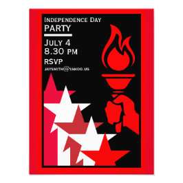 Amerikaanse Onafhankelijkheidsdag Foto Afdruk