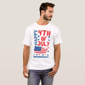 Amerikaanse Onafhankelijkheidsdag Happy Independen T-shirt (Voorkant volledig)