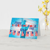 Amerikaanse Onafhankelijkheidsdag Kaart (Gele Bloem)