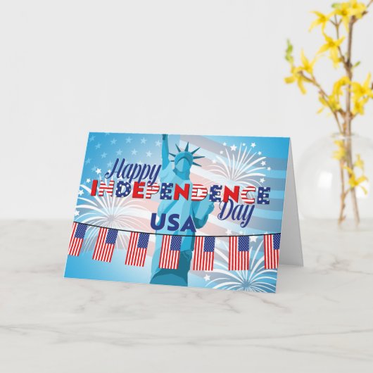 Amerikaanse Onafhankelijkheidsdag Kaart (Gele Bloem)