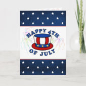Amerikaanse Onafhankelijkheidsdag Kaart. Het pet v Kaart (Voorkant)