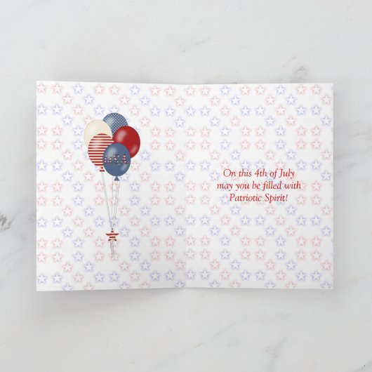 Amerikaanse Onafhankelijkheidsdag Kaart. Het pet v Kaart (Binnen)