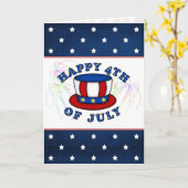 Amerikaanse Onafhankelijkheidsdag Kaart. Het pet v Kaart (Gele Bloem)