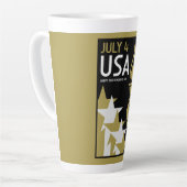 Amerikaanse Onafhankelijkheidsdag Latte Mok (Linkerhoek)