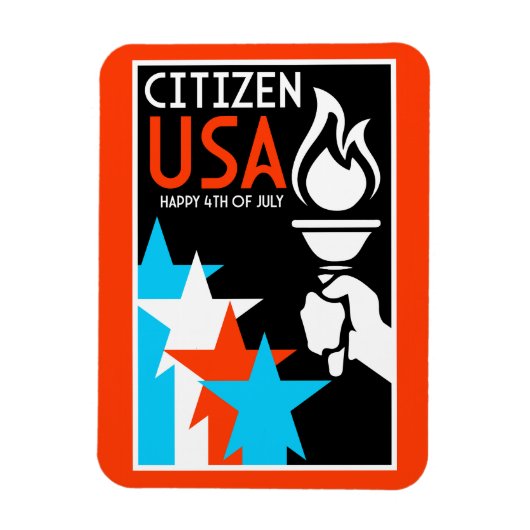 Amerikaanse Onafhankelijkheidsdag Magneet (Verticaal)