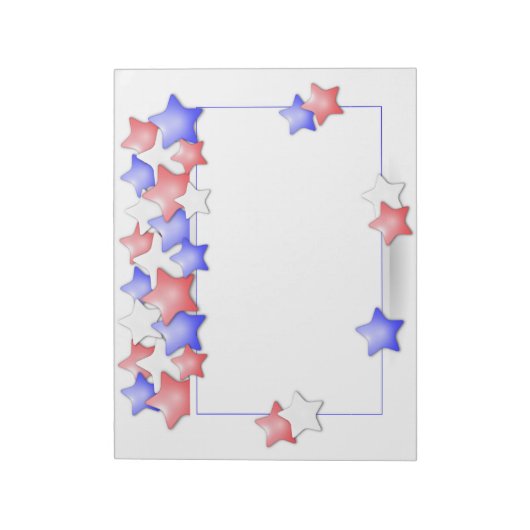 Amerikaanse Onafhankelijkheidsdag Patriottische St Notitieblok (Linkerzijde)