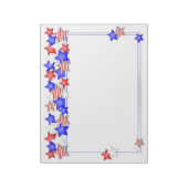 Amerikaanse Onafhankelijkheidsdag Patriottische St Notitieblok (Linkerzijde)