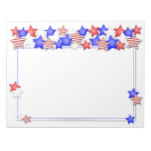 Amerikaanse Onafhankelijkheidsdag Patriottische St Notitieblok (Voorkant)