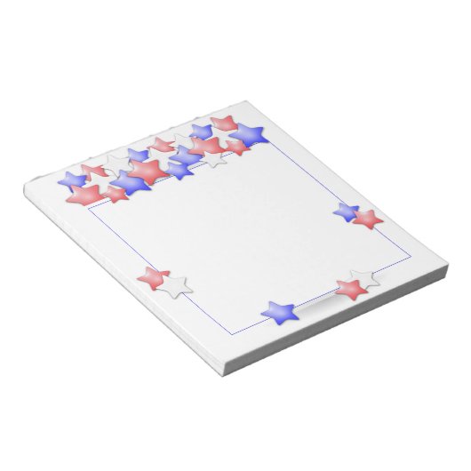 Amerikaanse Onafhankelijkheidsdag Patriottische St Notitieblok (Schuin)