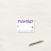 Amerikaanse Onafhankelijkheidsdag Patriottische St Post-it® Notes (Op bureau)