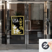 Amerikaanse Onafhankelijkheidsdag Raamsticker (Kantoordeur)