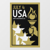 Amerikaanse Onafhankelijkheidsdag Raamsticker (Vel)