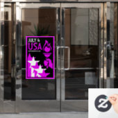 Amerikaanse Onafhankelijkheidsdag Raamsticker (Kantoordeur)