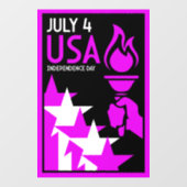 Amerikaanse Onafhankelijkheidsdag Raamsticker (Vel)
