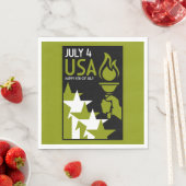 Amerikaanse Onafhankelijkheidsdag Servet (Insitu)