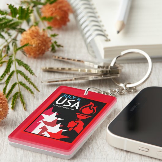 Amerikaanse Onafhankelijkheidsdag Sleutelhanger (Voorkant Rechts)