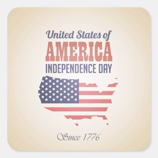 Amerikaanse Onafhankelijkheidsdag Sticker (Voorkant)