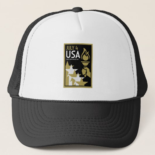Amerikaanse Onafhankelijkheidsdag Trucker Pet (Voorkant)
