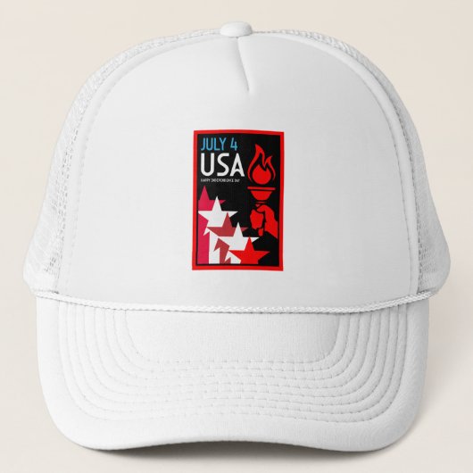 Amerikaanse Onafhankelijkheidsdag Trucker Pet (Voorkant)