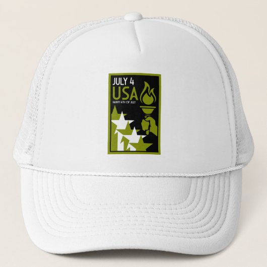 Amerikaanse Onafhankelijkheidsdag Trucker Pet (Voorkant)